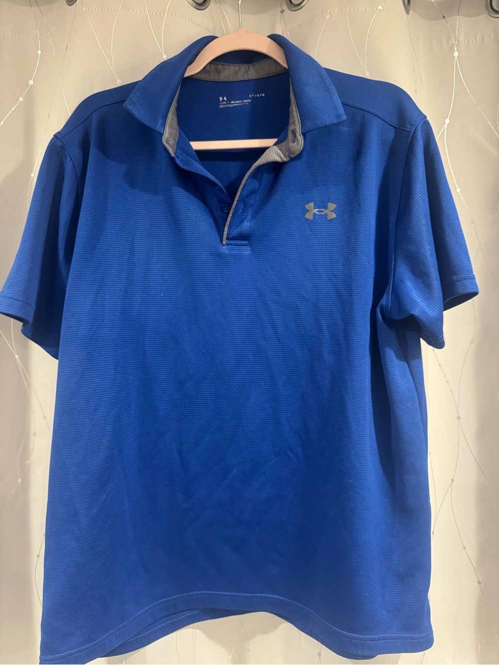 Under Armour Royal Blue Men’s Polo with Gray Trim